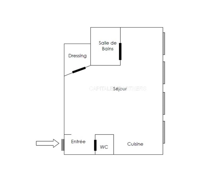 Studio meublé  PARIS 7 - 37 m²;